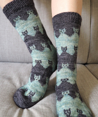 Prairie cats socks de Solène Le Roux