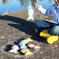 photo de poissons en tissu