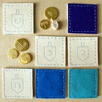 photo de sous-verres à motifs de dreidel