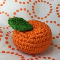 photo d'une clémentine de dinette au crochet