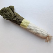 photo d'un poireau de dinette au crochet