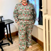 photo d'un pyjama classique à motif de noël