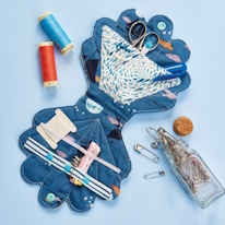 photo d'un étui à couture en forme de coquille