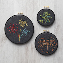 photo de feux d'artifices brodés