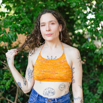 dandelion halter bralette de conley kinkead