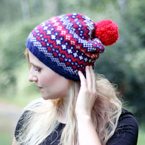 photo d'une adulte portant un bonnet en jaquard