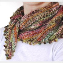 photo d'un foulard triangle en tricot