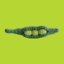 photo d'une cosse de petits poids en tricot