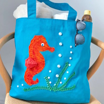 photo d'un sac à appliqué marin