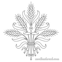 modèle de broderie d'une gerbe d'épis de blés