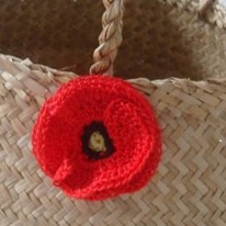 photo d'un coquelicot au crochet