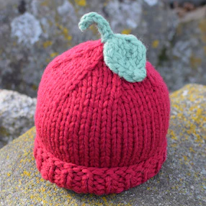 photo d'un bonnet rouge avec un petite feuille et un pédoncule vert