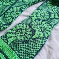 photo d'une paire de chaussettes jaquart nautiles