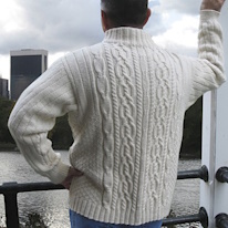 photo d'un pull marin à torsades