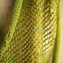 photo d'un châle perlé