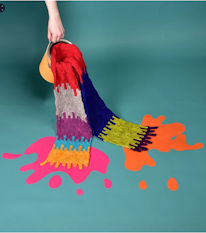 photo d'une écharpe à rayures irrégulières